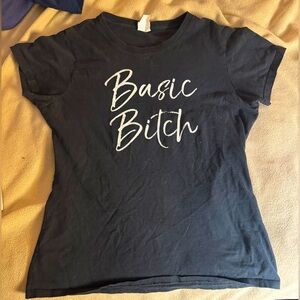 Black Graphic Tee with funny text